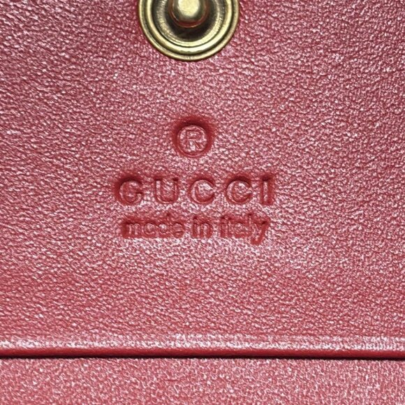 GUCCI Cherry/GG Plus/GG Supreme Beige Red Multi PVC Leather Plastic 478-042125 - Picture 5 of 5
